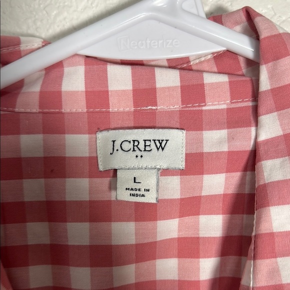 J. Crew Pink and White Checkered Button-Up Shirt - Picture 3 of 5
